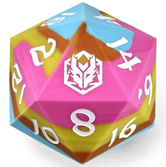 Hymgho Dice: 55mm D20 Rubber Silicone Chonk Radiant Whispers HY00428